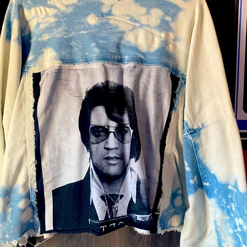 Elvis cropped Jean Jacket